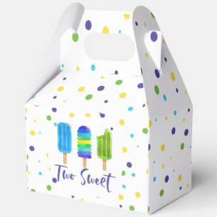Ballotins Deux Sweet 2e Anniversaire bleu vert