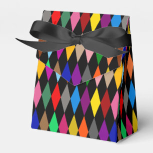 Ballotins Diamants Harlequin Colorés Design Noir