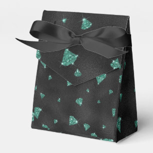 Ballotins Diamants turquoises sur noir