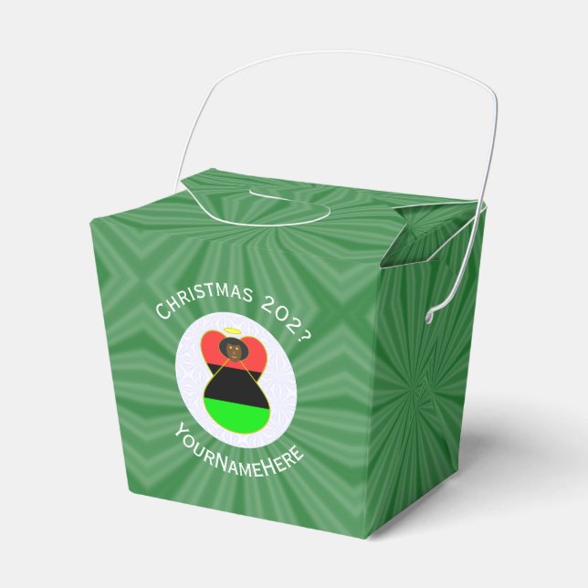 Ballotins Diaspora africaine Angel Noël Drapeau personnalisé (Verso)