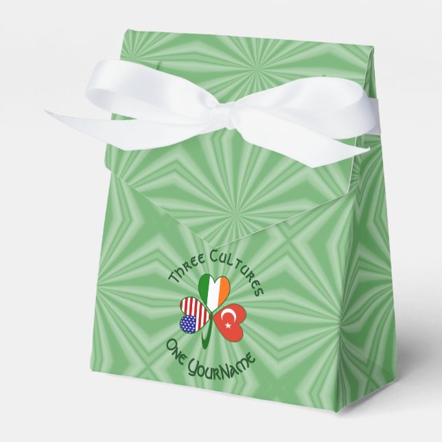 Ballotins Dinde Irlande États-Unis Trèfle Drapeau Personnali (Verso)