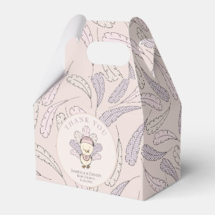 Ballotins Dinde rose et plumes Chute Baby shower fille