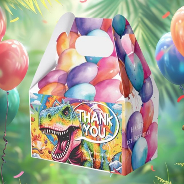 Ballotins dinosaure anniversaire coloré mignon (Cute Dinosaur Birthday Favor Boxes: Colorful Fun for Kids!)