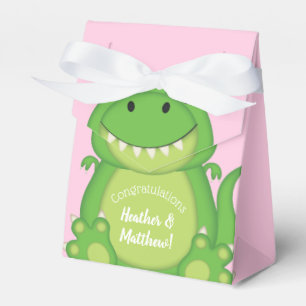 Ballotins Dinosaure Baby shower T-Rex Rose Girl