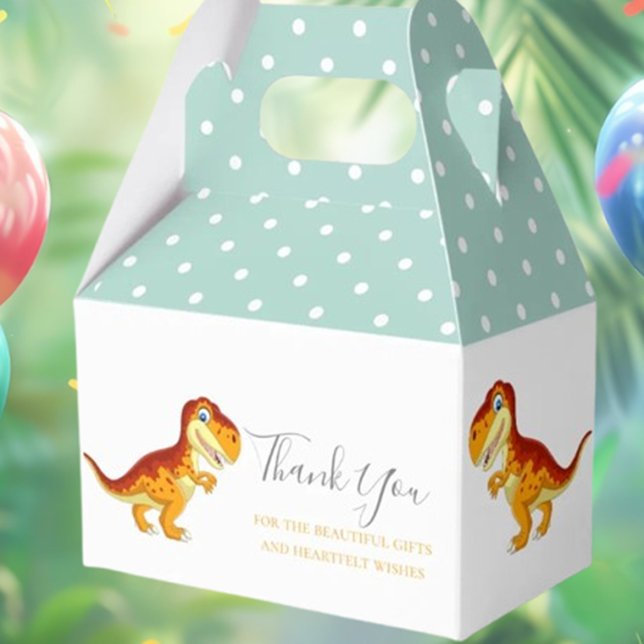 Ballotins Dinosaure BIRTHDAY Gold (Make your child's dinosaur birthday unforgettable with our charming gold favor boxes!)