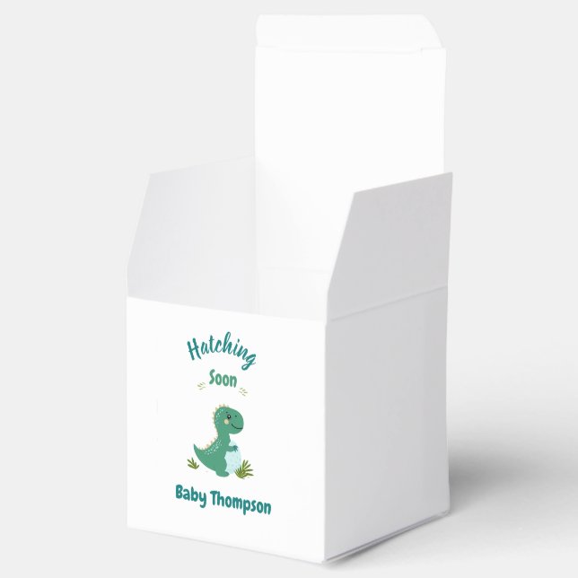 Ballotins Dinosaure Editable Baby Boy Shoy Hatching Bientôt (Ouvert)