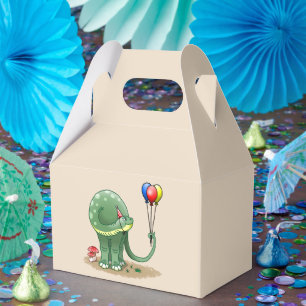 Ballotins Dinosaure tenant les ballons d'anniversaire