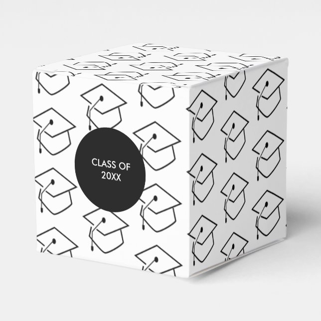 Ballotins Diplômé Moderne 2020 Motif Noir et Blanc (Verso)