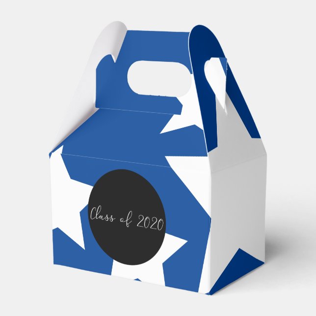 Ballotins Diplômé Moderne Énorme Étoile Bleue Blanche 2020 D (Verso)
