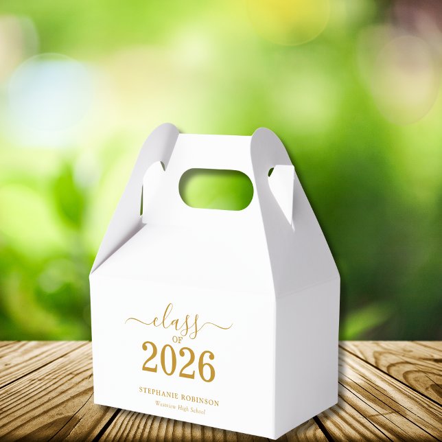 Ballotins Diplômés de 2026 écriture dorée graduation   (Créateur téléchargé)