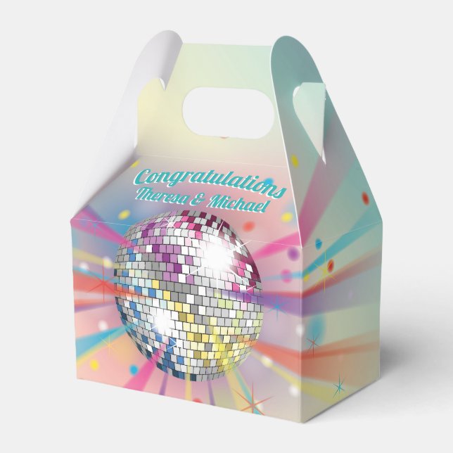 Ballotins Disco Ball Baby shower Super Pastel Rainbow (Verso)