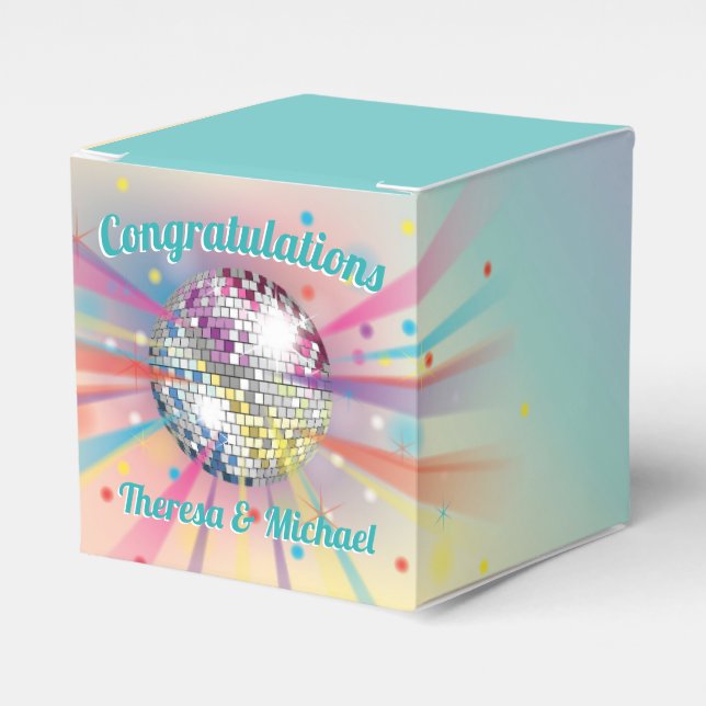 Ballotins Disco Ball Baby shower Super Rainbow (Verso)