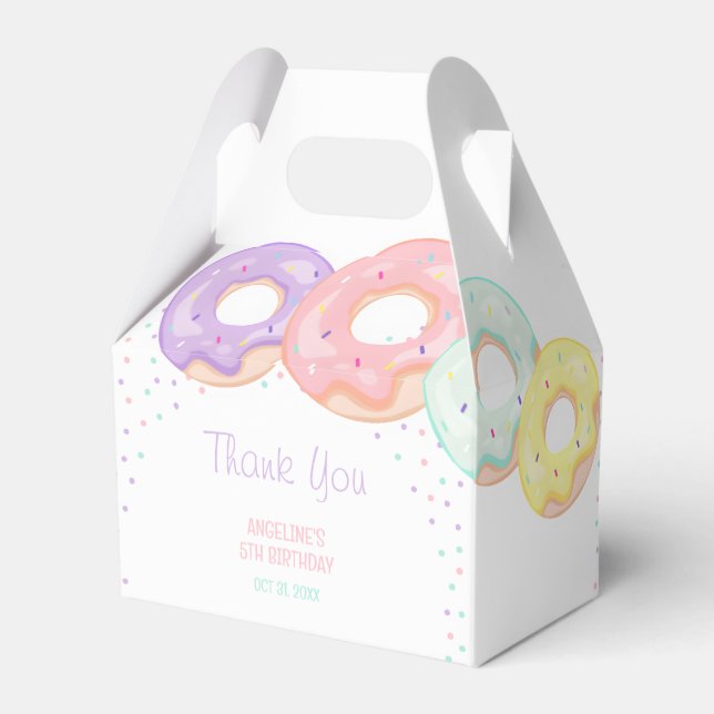 Ballotins Donuts Colorés avec Sprinkles Faveur d'anniversair (Arrière)
