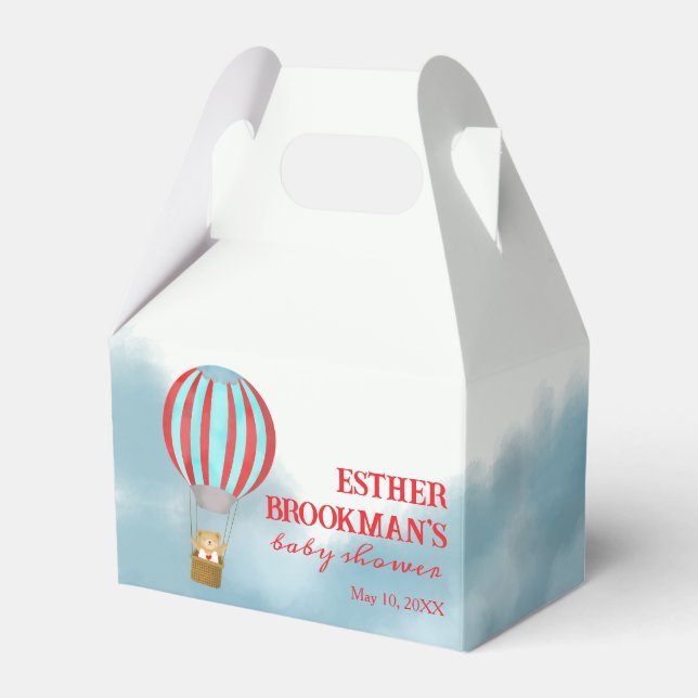 Ballotins Douce Baby Shower avec un Ourson Volant au-Dessus  (Verso)