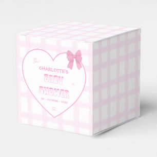Ballotins Douce Baby Shower Pastel Rose à Carreaux