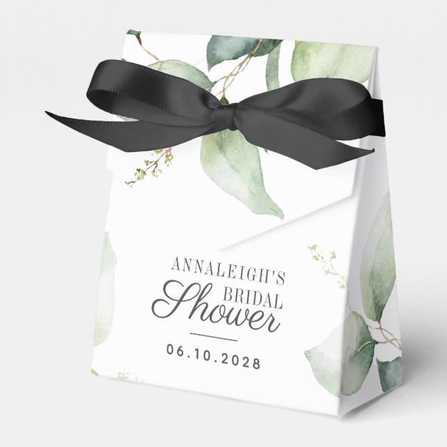 Ballotins Douce eau-forte de feuillage d'eucalyptus pour la  (Verso)