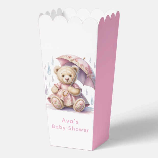 Ballotins Douce Fille Ourson Baby Shower (Verso)