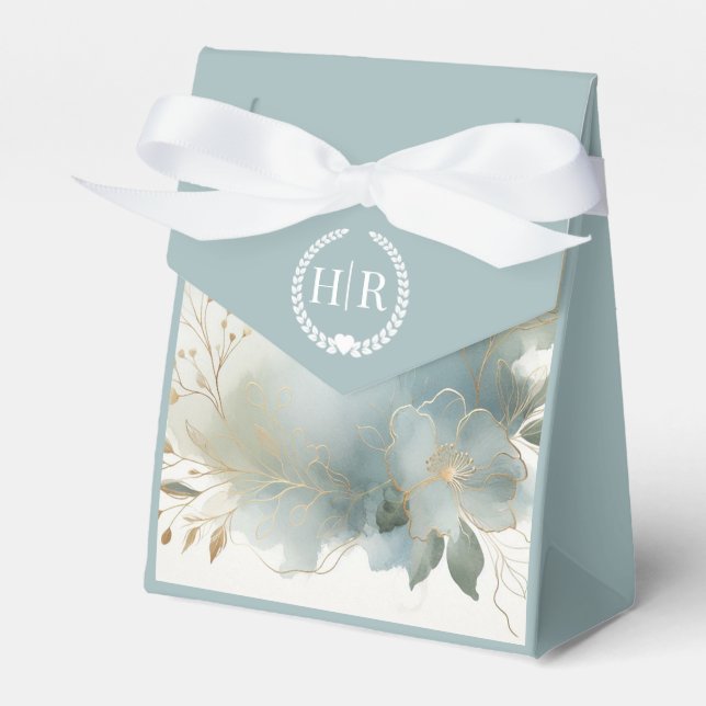 Ballotins Douce poussière dorée Bleu Romance Mariage (Verso)