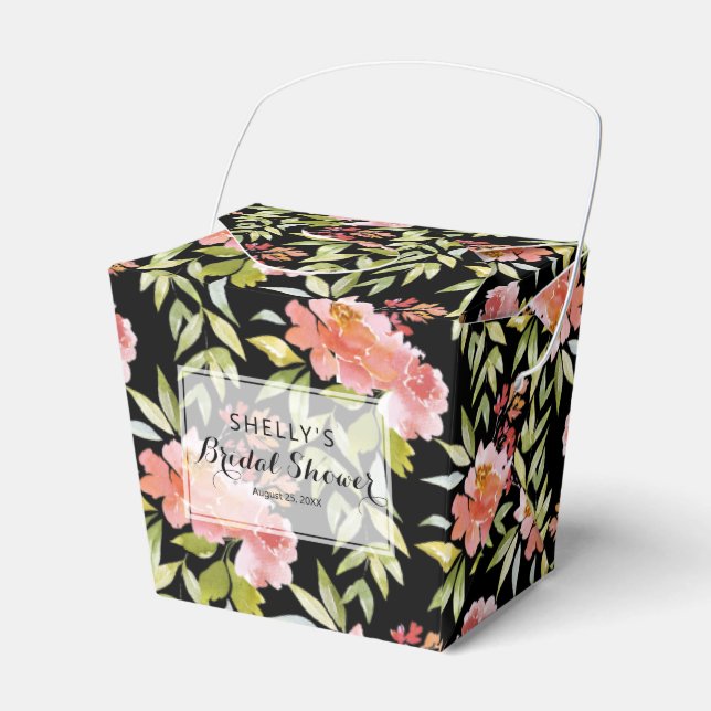 Ballotins Douce verdure florale rouge pour la douche de la m (Verso)