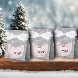 Ballotins Douche à neige gris rose pour bébé bonbonne neigeu