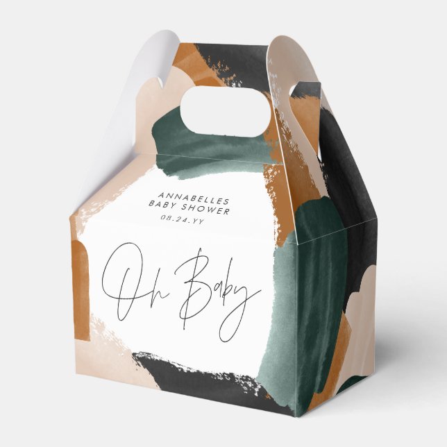 Ballotins Douche bébéOh bébé terre cuite abstraite peinte (Verso)