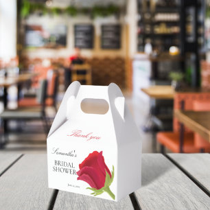 Ballotins Douche de Mariée Rose Rouge Élégante