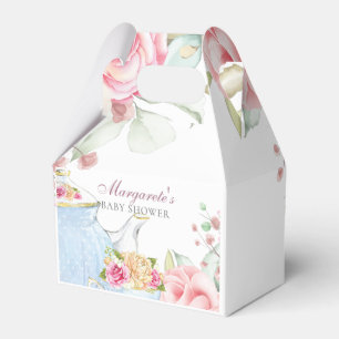 Ballotins Douche personnalisée florale de thé de bébé