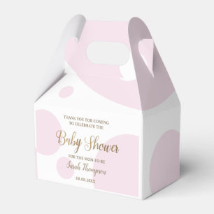 Ballotins Douche pour bébé blanc rose et blanc personnalisé