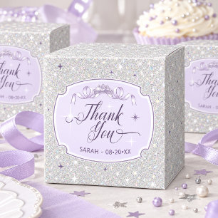 Ballotins Doux 16 Merci Pailletant Argent Violet ID1333