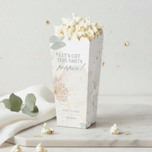 Ballotins Doux ivoire Popcorn de mariage floral aquarelle