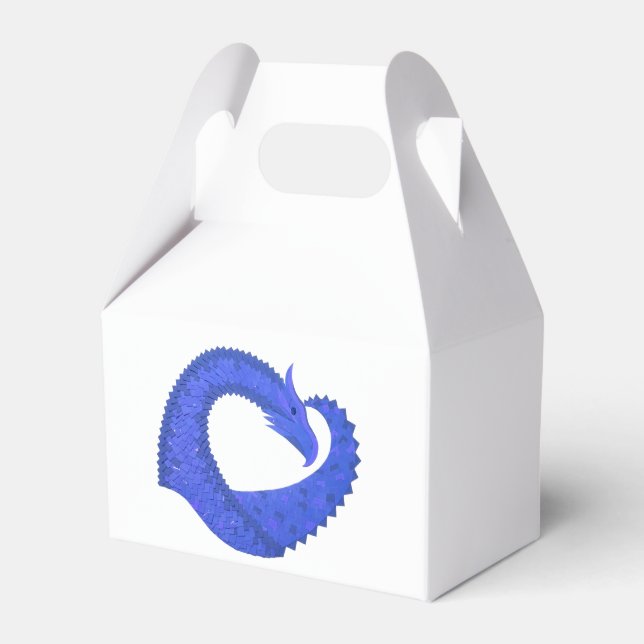 Ballotins Dragon de coeur bleu sur blanc (Verso)