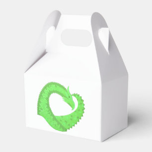 Ballotins Dragon de coeur vert citron blanc