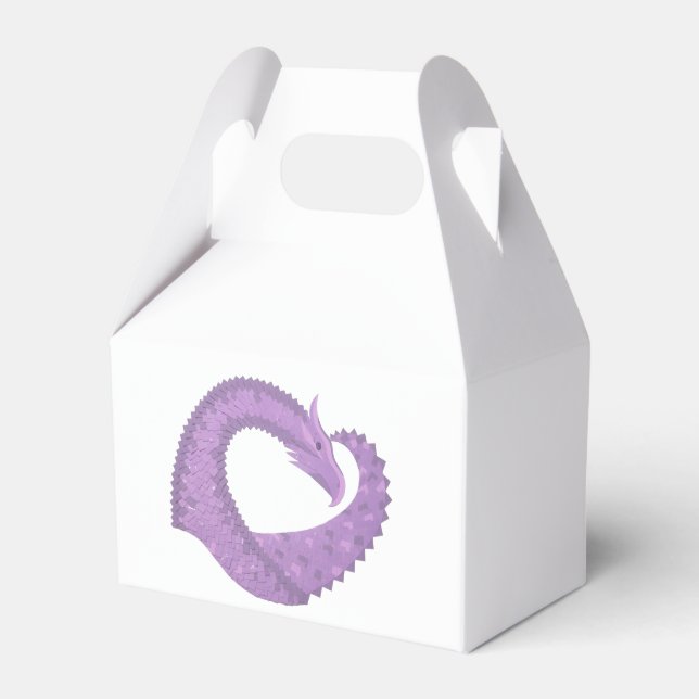 Ballotins Dragon de coeur violet de lavande blanc (Verso)