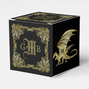 Ballotins Dragon Monogramme Or Cadre de livre traditionnel C