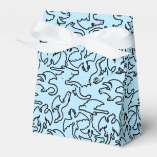 Ballotins Dragons noirs motif contour.b L BG bleu