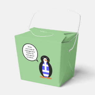 Ballotins Drapeau grec parlant Ms Penguin personnalisé
