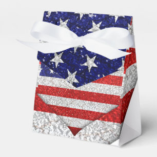 Ballotins Drapeau grunge de forme de coeur des Etats-Unis