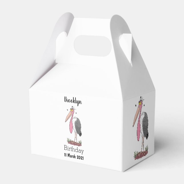 Ballotins Drôle dessin animé de cigogne en marabou (Verso)