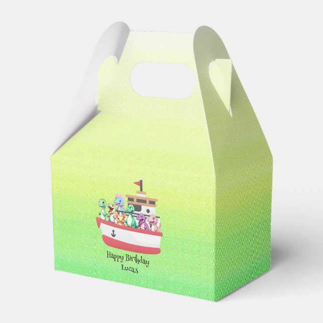 Ballotins Drôle dinosaure Yacht fête d'anniversaire do-it-yo (Verso)