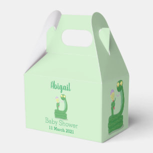 Ballotins Drôle serpent vert avec caricature maraca