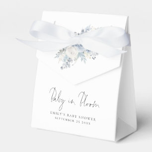 Ballotins Dusty Blue Florals Baby in Bloom Baby shower