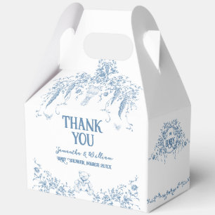 Ballotins Dusty Blue Vintage Floral Nural Baby showers livre