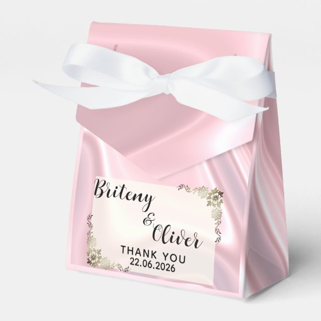 Ballotins Dusty Pink Iridescent Holographic Silk weeding    (Verso)