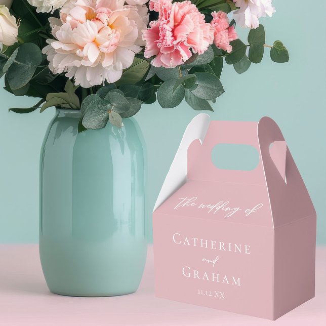 Ballotins Dusty Rose Pink Typographie Feminine Mariage (Créateur téléchargé)