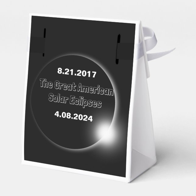 Ballotins Éclipse solaire double datée 2024 & 2017 (Arrière)