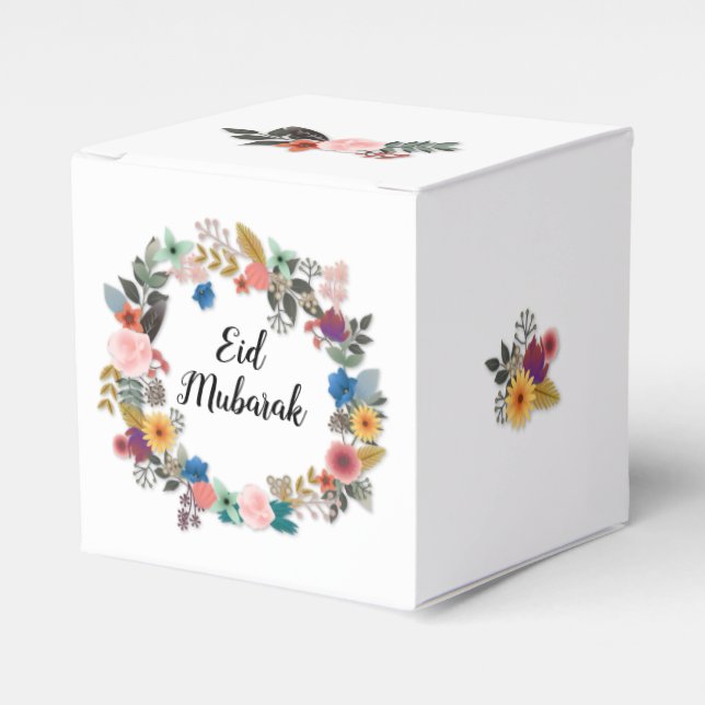 BALLOTINS EID MUBARAK FLORAL WREATH FAVEUR CUBE (Verso)