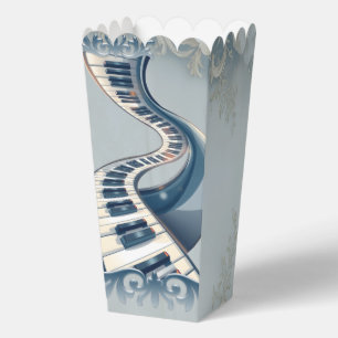 Ballotins Élégance dans les touches de piano et les fleurs.