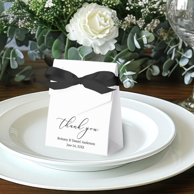 Ballotins Élégance minimaliste Mariage Bow (Customize to change your personalized text size or text style.)