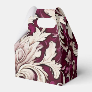 Ballotins Élégance vintage : Damask Bourgogne et crème