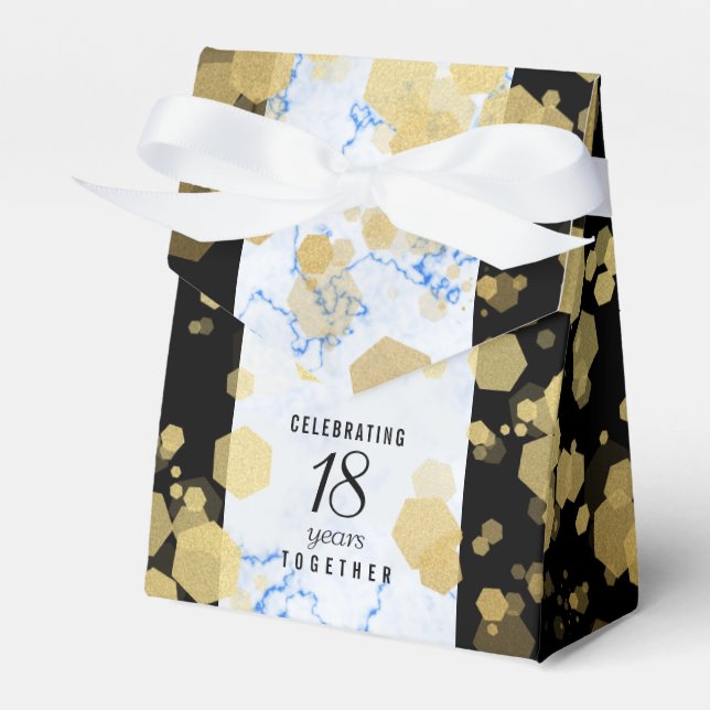 Ballotins Élégant 18ème anniversaire de Mariage de porcelain (Verso)